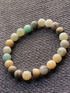 Bracelet Amazonite Flower Bien - être et Sérénité 8mm lithotérapie. - Bijouxlithotresors