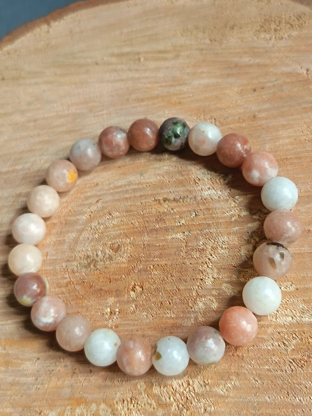 Bracelet Rhodonite 8mm Multicolore - Pierre Naturelle Amour et Équilibre - Bijouxlithotresors