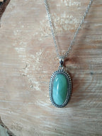 Collier Pendentif Aventurine Vintage - Pierre Naturelle avec Chaîne Acier Inoxydable - Bijouxlithotresors