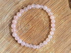 Bracelet Quartz Rose Perles 5 - 6mm - Bijoux Minimaliste - Bijouxlithotresors