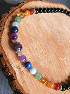 Collier 7 Chakras Tourmaline Améthyste - Bijoux Pierres Naturelles - Bijouxlithotresors