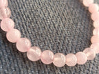 Bracelet Quartz Rose Perles 5 - 6mm - Bijoux Minimaliste - Bijouxlithotresors