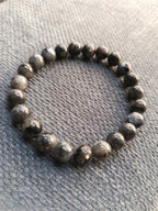 Bracelet Larvikite Norvège 8mm Pierre Naturelle Protection Lithothérapie - Bijouxlithotresors